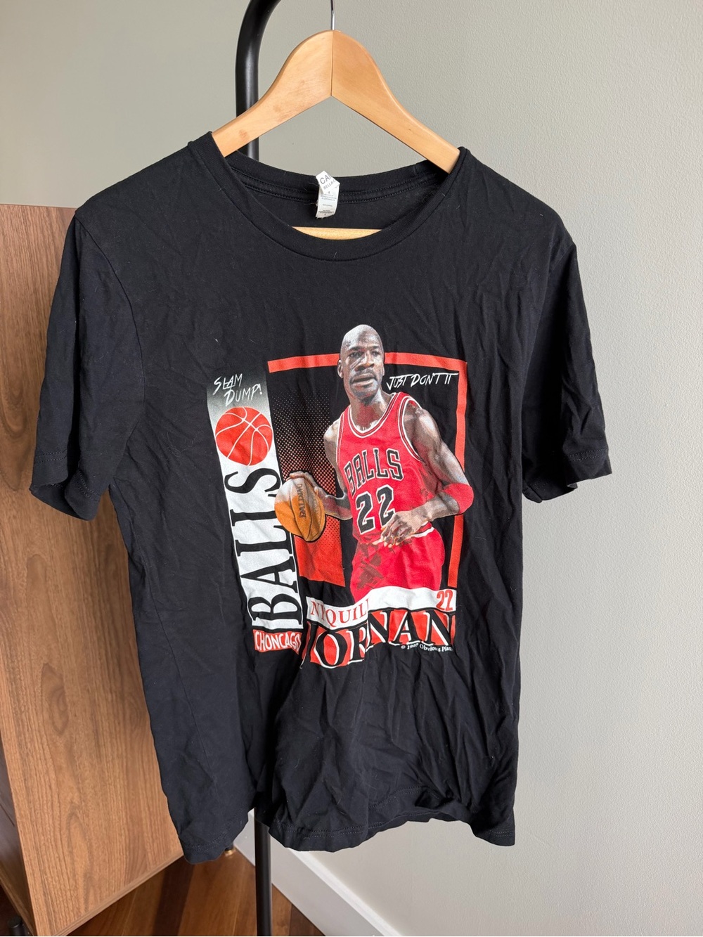 Bella + Canvas Michael Jordan Chicago Bulls Parody Graphic T-Shirt Size L
